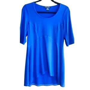 Michael Tyler Royal Blue Scoop Neck Tunic Size S
